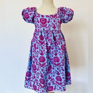 Janie & Jack Disney Alice in Wonderland Floral Puff Sleeve Dress girls 6